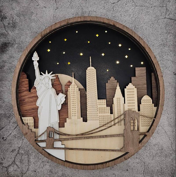 New York Scene - Layered and Illuminated