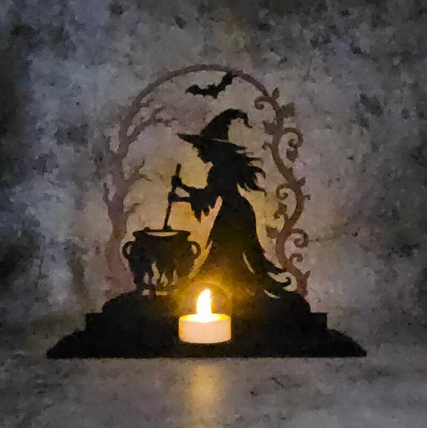 Halloween Tea Light - Witch Cauldron