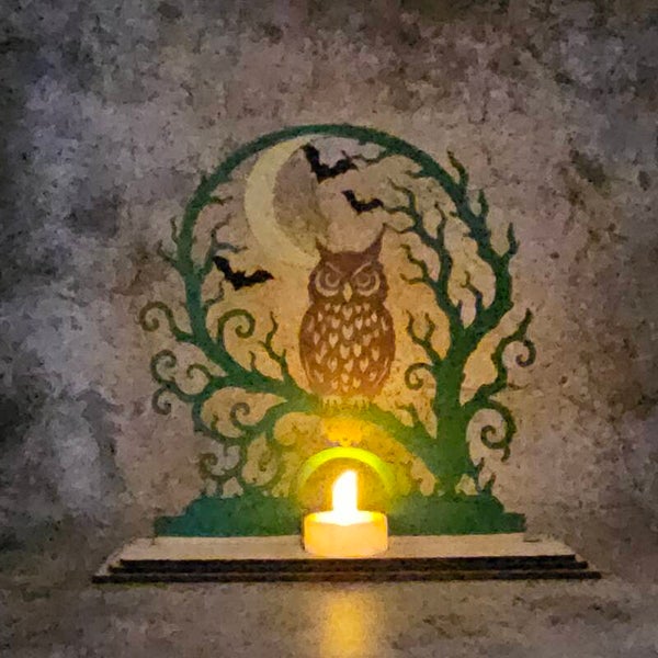 Halloween Tea Light - Owl