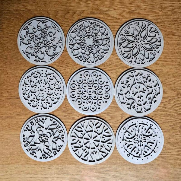Set 6 - Nine Coasters with Unique Designs