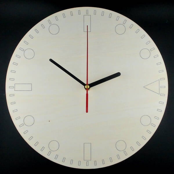 Laser cut clocks with various character designs and colours