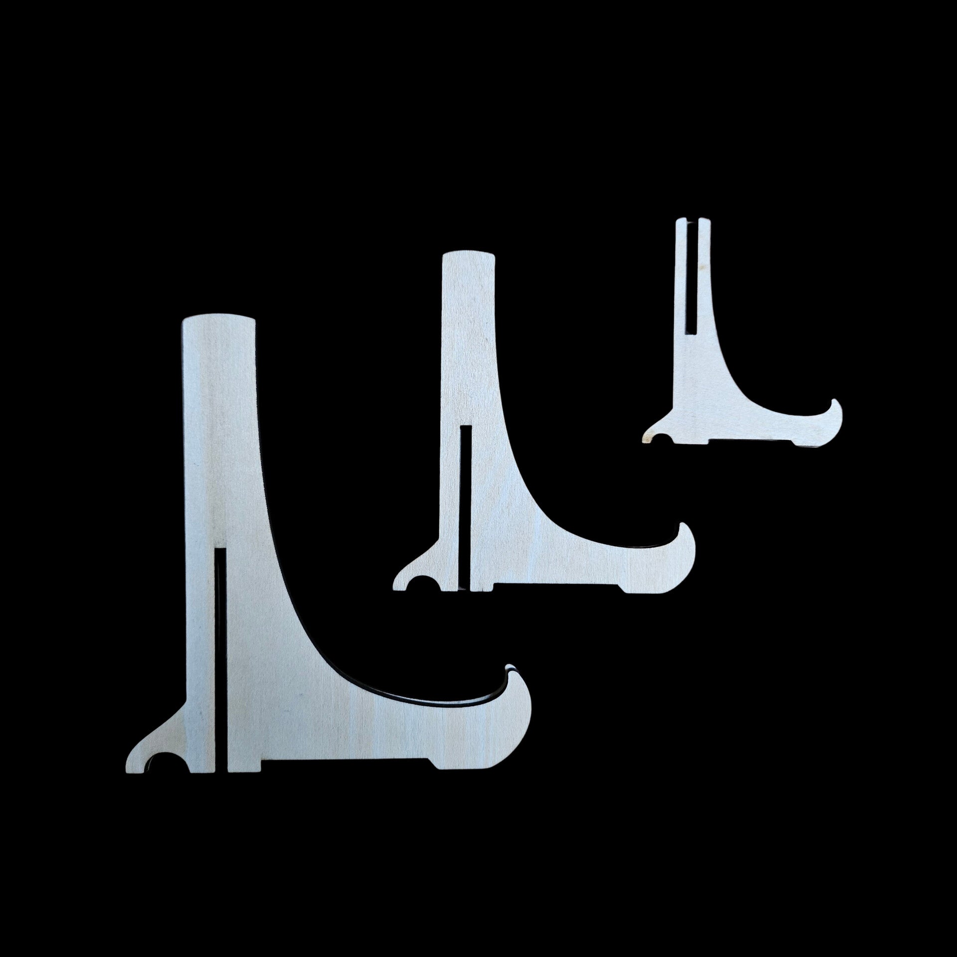 Laser cut clocks in various designs and colours