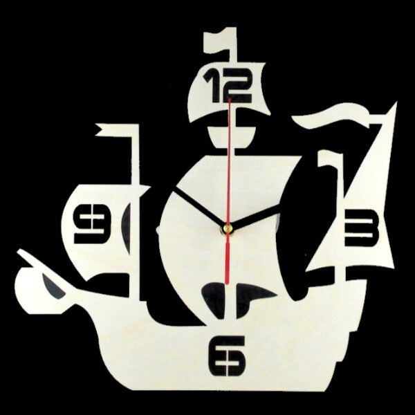 Laser cut clocks with various character designs and colours