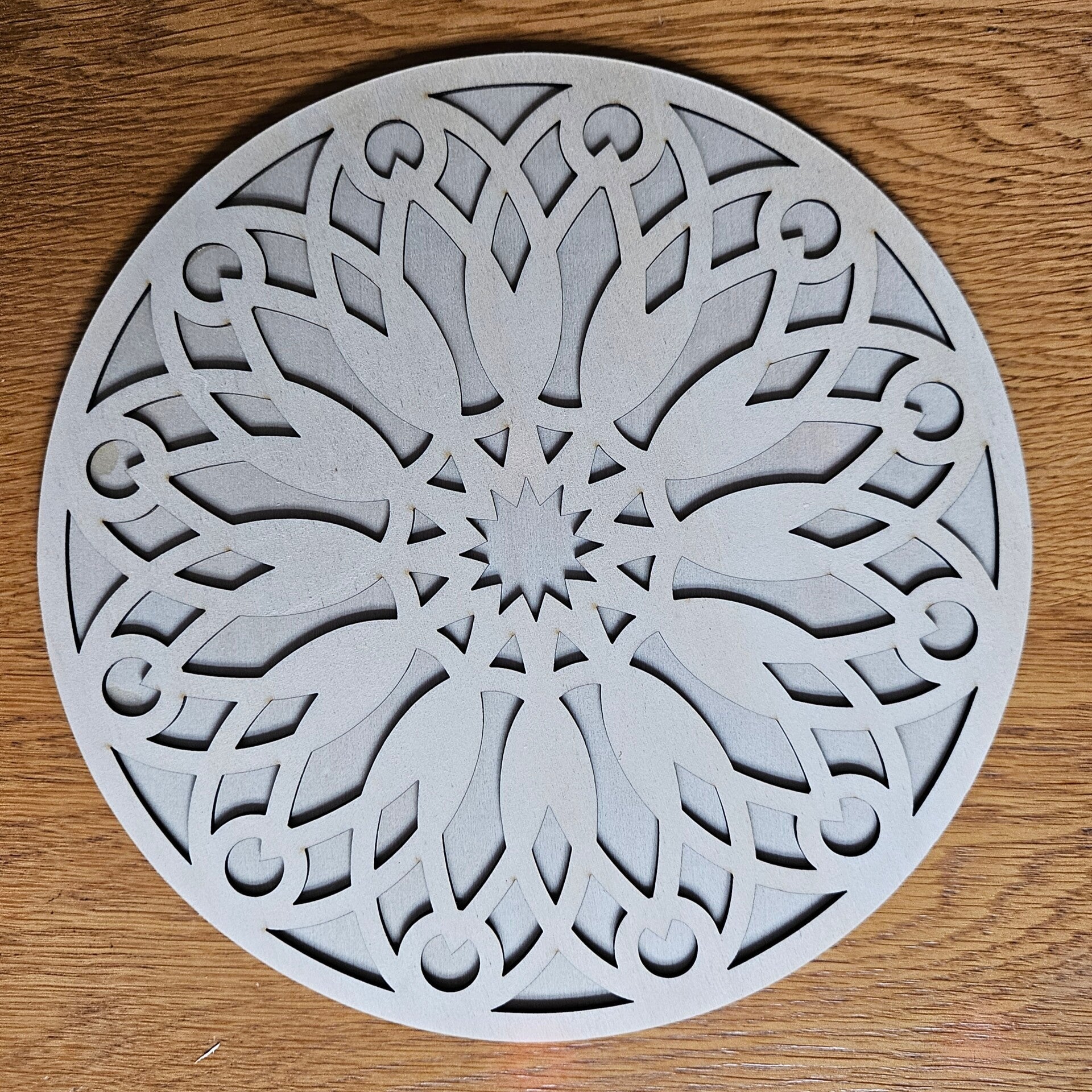 Laser cut clocks in various designs and colours