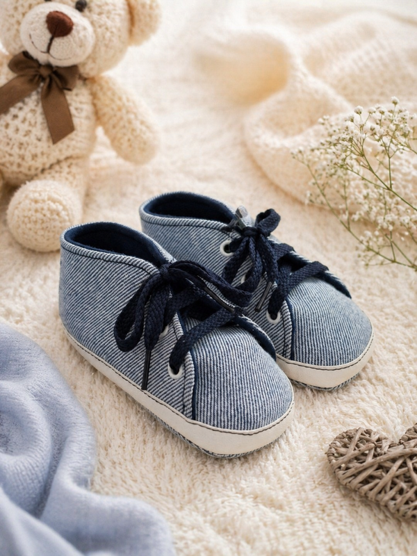 Baby Schuhe in Jeansoptik Blau