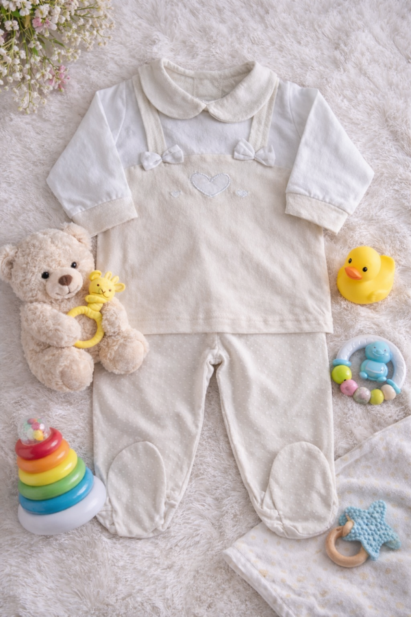 Baby 2Teiler in sanften Cremetönen