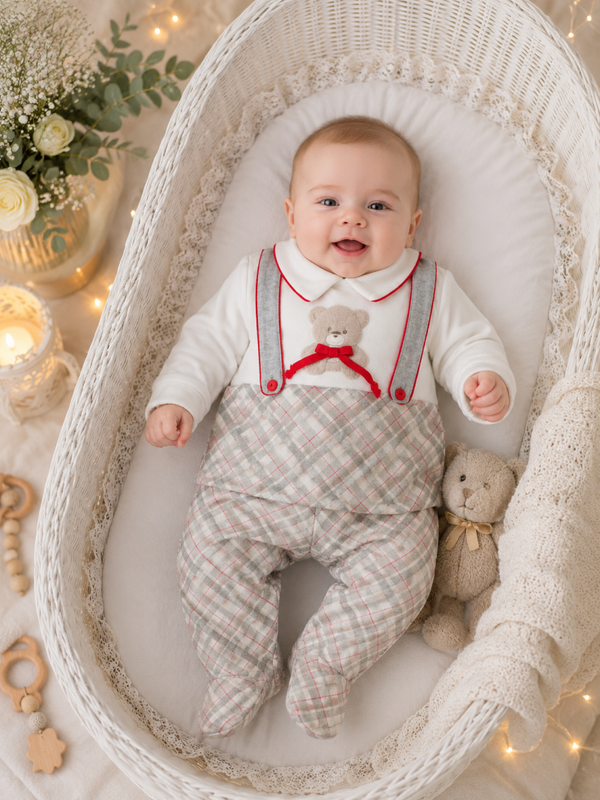 🧸 Baby 2-teiliges Set mit Teddybär-Motiv
