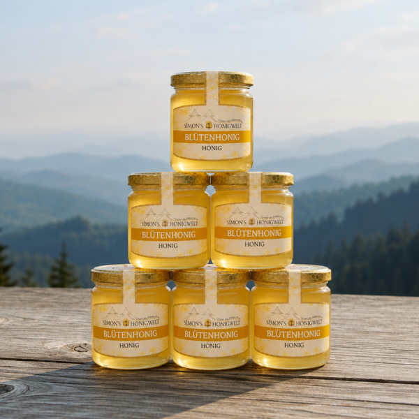 6 Glas à 500g Blütenhonig