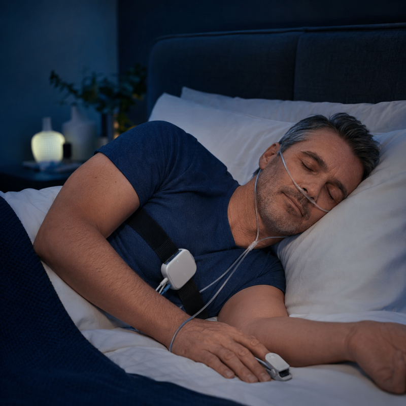 Polygraphie ventilatoire nocturne pour dépister l’apnée du sommeil