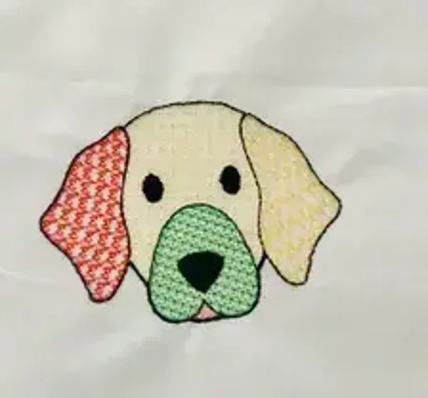 Dog Face Embroidery Design,