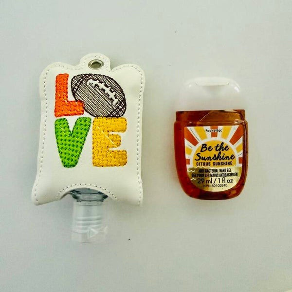 LOVE Football 30ml sanitiser Embroidery Design,