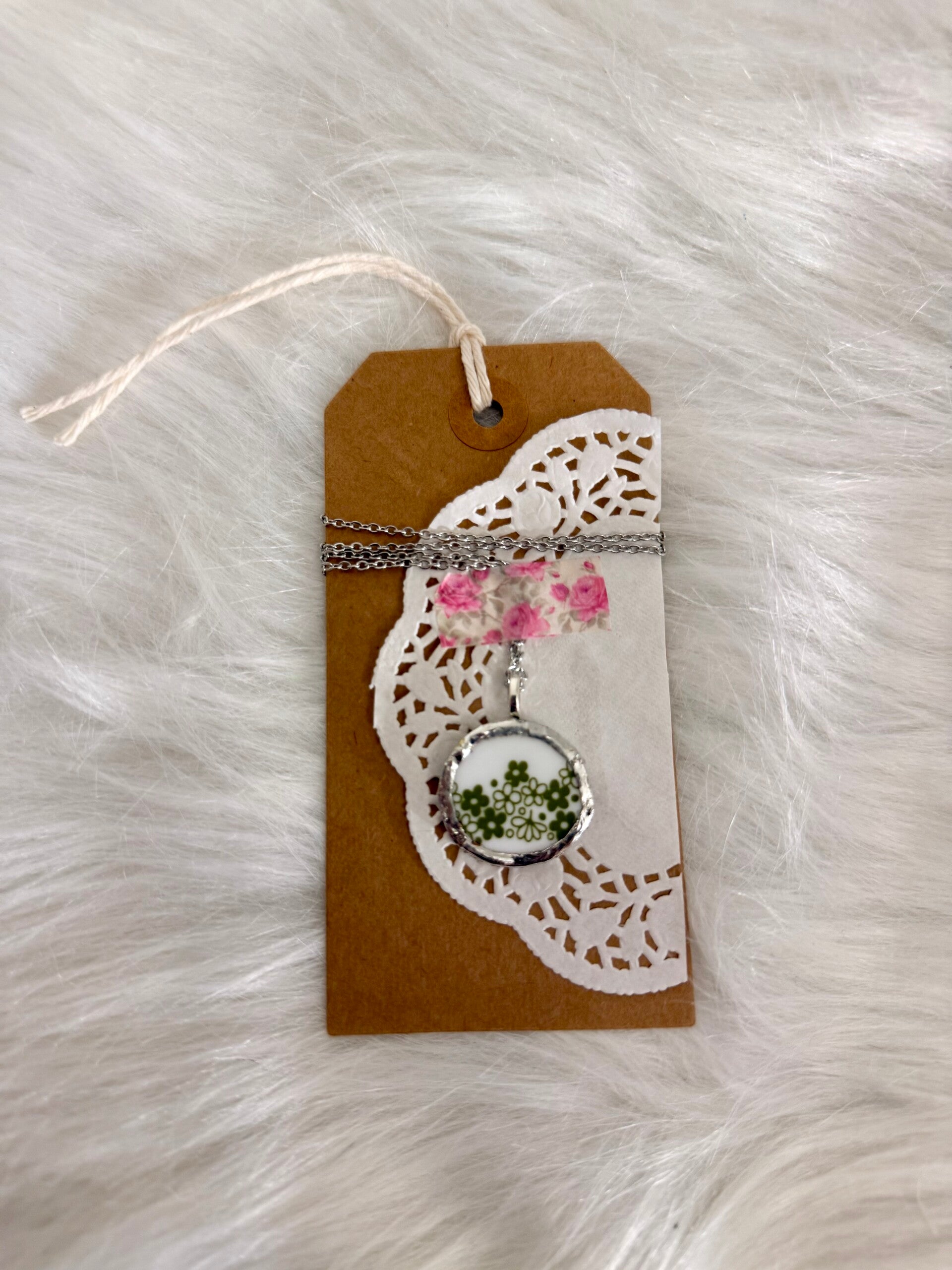 Vintage China Necklace (Spring Blossom)