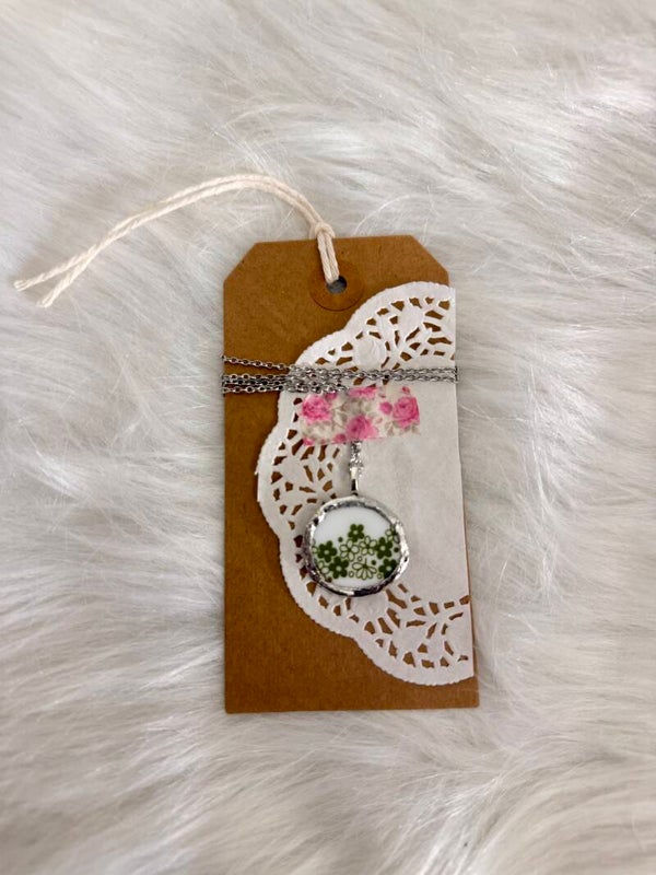 Vintage China Necklace (Spring Blossom)