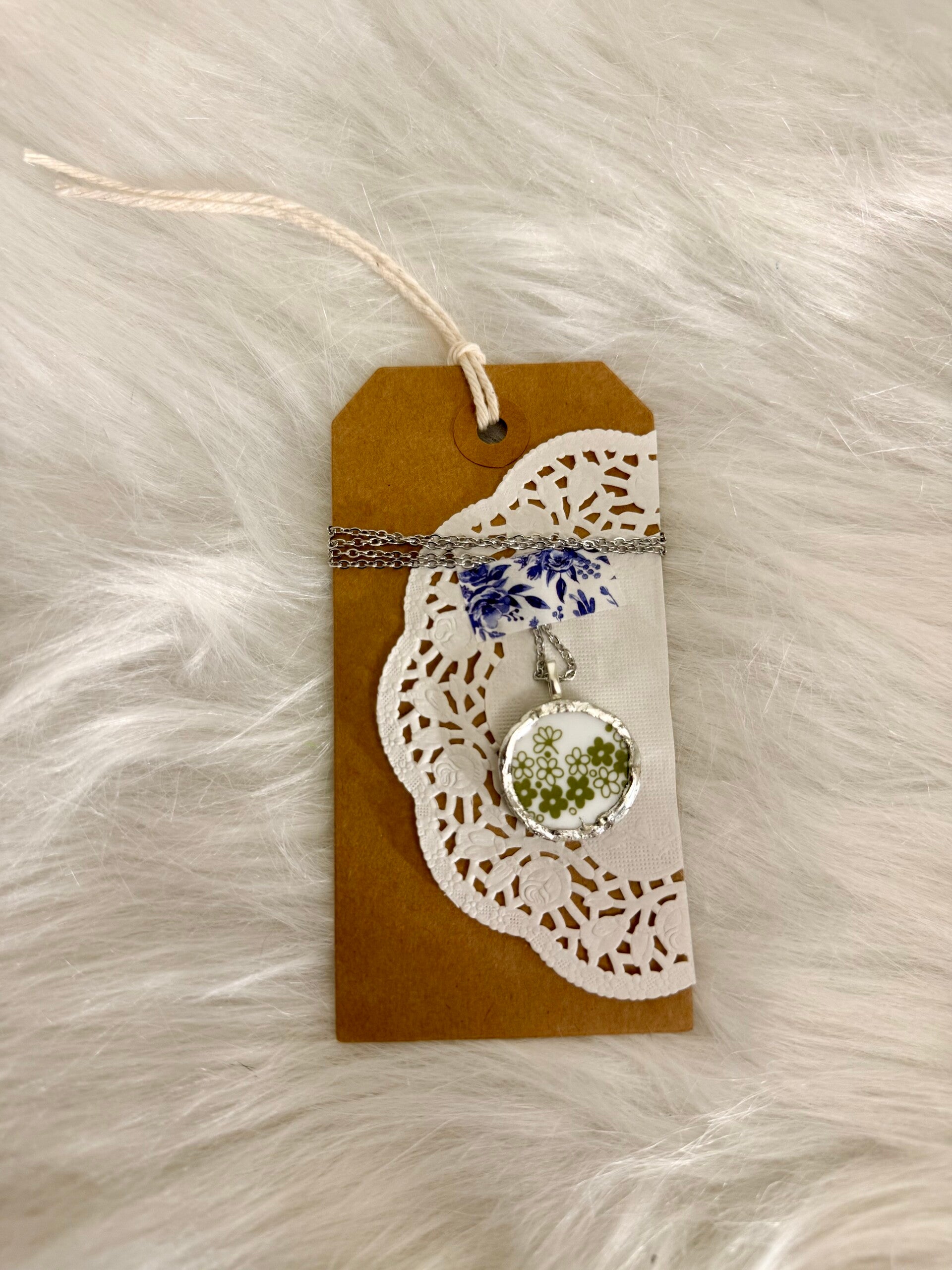 Vintage China Necklace (Spring Blossom)
