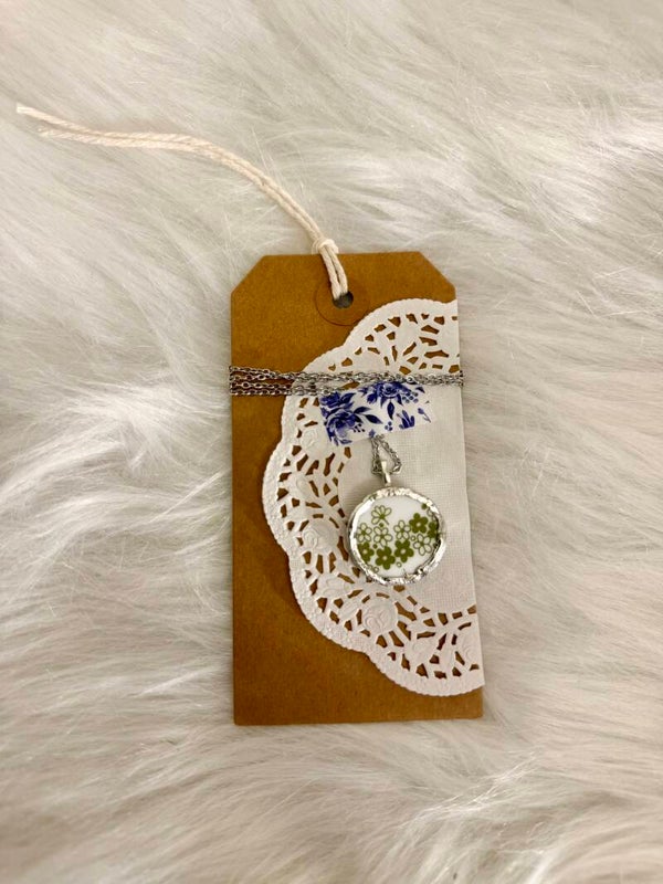 Vintage China Necklace (Spring Blossom)