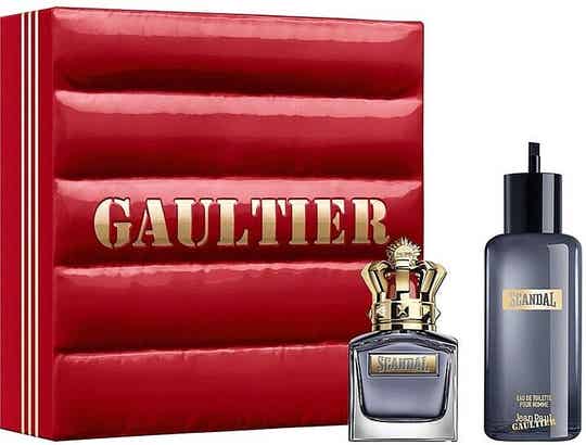 Jean Paul Gaultier Scandal Pour Homme Eau De Toilette 50ml rechargeable+Recharge200ml Coffret Cadeau
