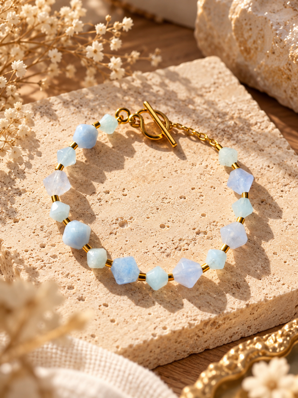 Bracelet eclat d’aigue marine