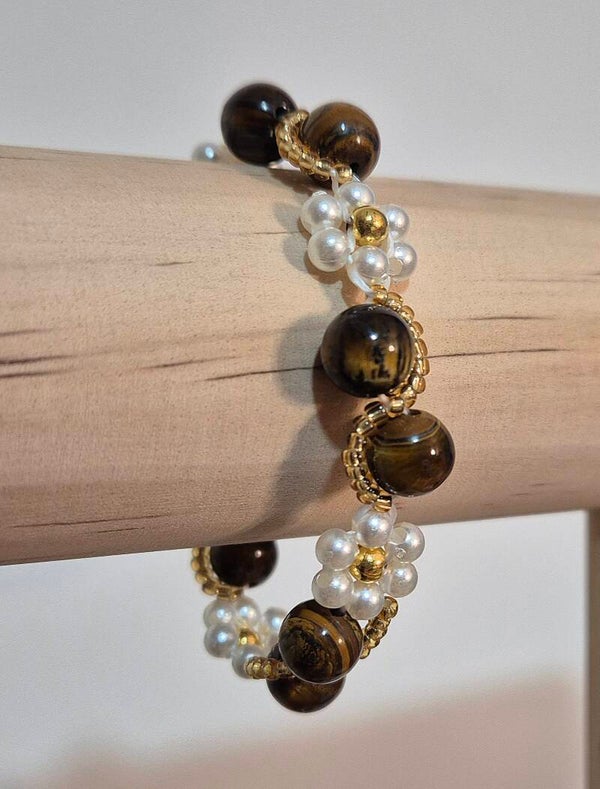 Bracelet avec pierre d'oeil de tigre