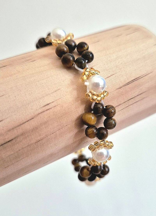 Bracelet avec pierre d'oeil de tigre