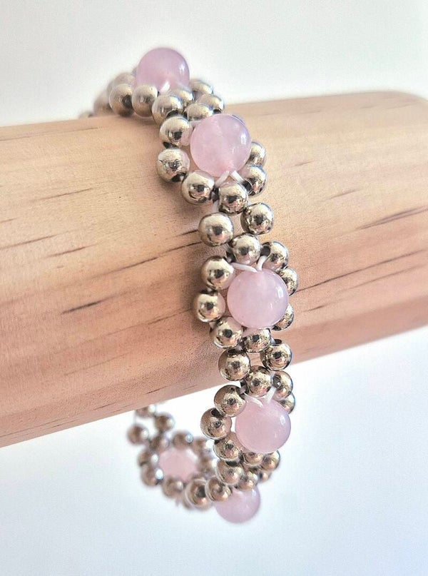 Bracelet en quartz rose