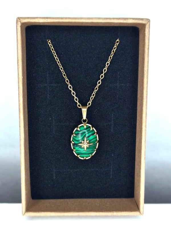 Collier en malachite