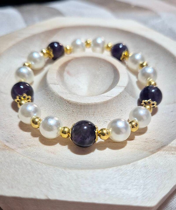 Bracelet avec améthyste