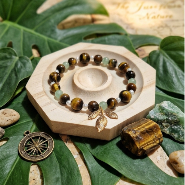 Bracelet oeil de tigre et aventurine
