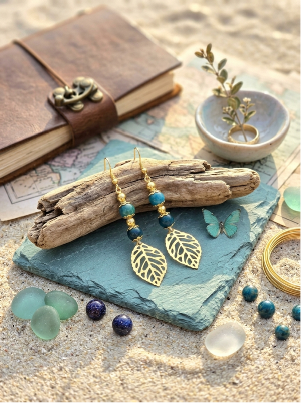 boucles d'oreilles en apatite