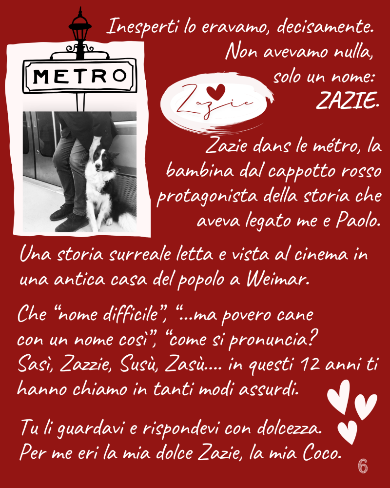 Zazie dans le métro, la bambina dal cappotto rosso protagonista della storia che aveva legato me e Paolo.