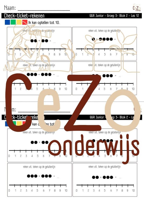 Check-ticket - Groep 3 - G&R Junior - Blok 2