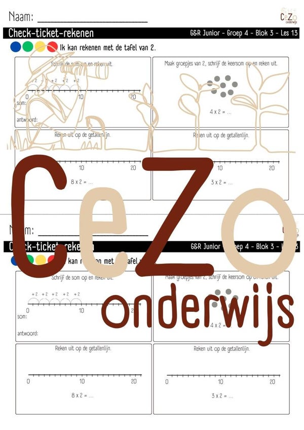 Check-ticket - Groep 4 - G&R Junior - Blok 3