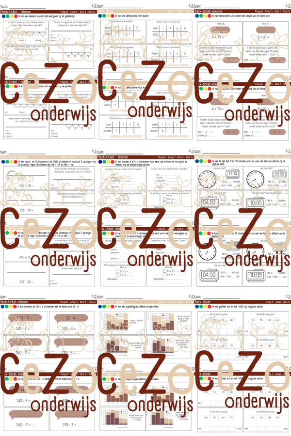 Bundel Check-tickets - Groep 5 - PLUSPUNT - Instap t/m blok 10 - 4.1