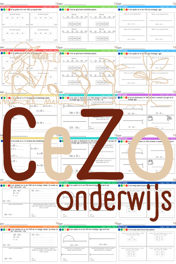 Bundel Check-tickets - Groep 5 - WIG5 - Blok 1 t/m 9 - 5.1