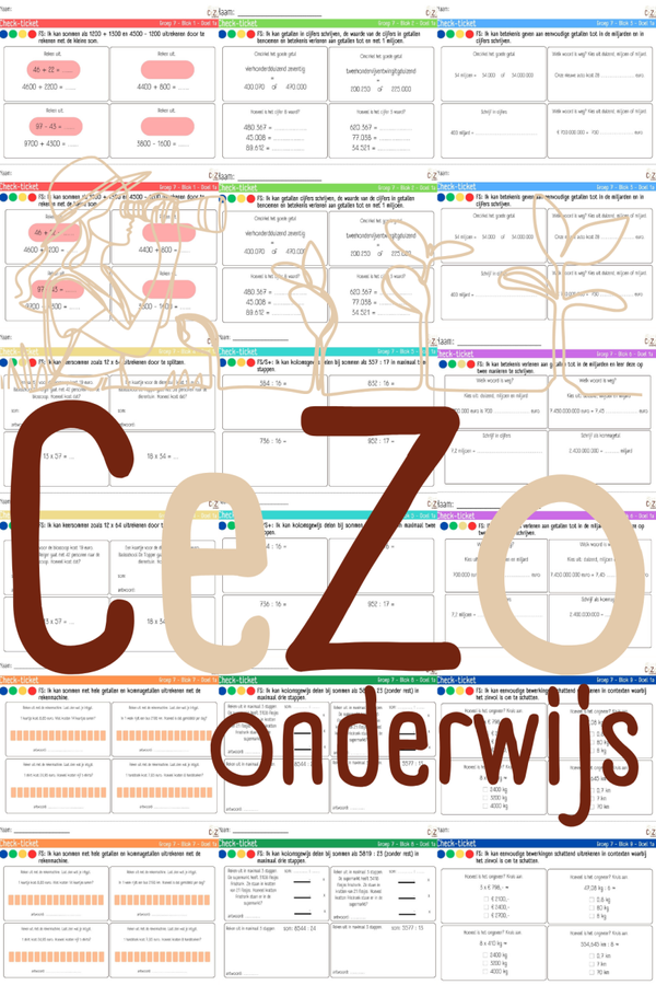 Bundel Check-tickets - Groep 7 - WIG5 - Blok 1 t/m 9 - 5.1