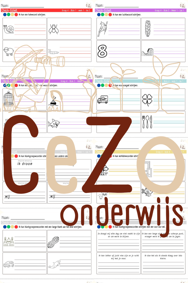 Bundel Check-tickets - Groep 4 - STAAL2 - Blok 1 t/m 8