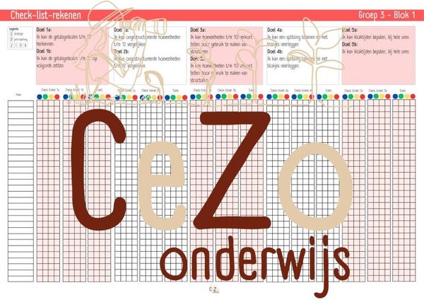 Check-list - Groep 3 - WIG5 - Blok 1 t/m 9