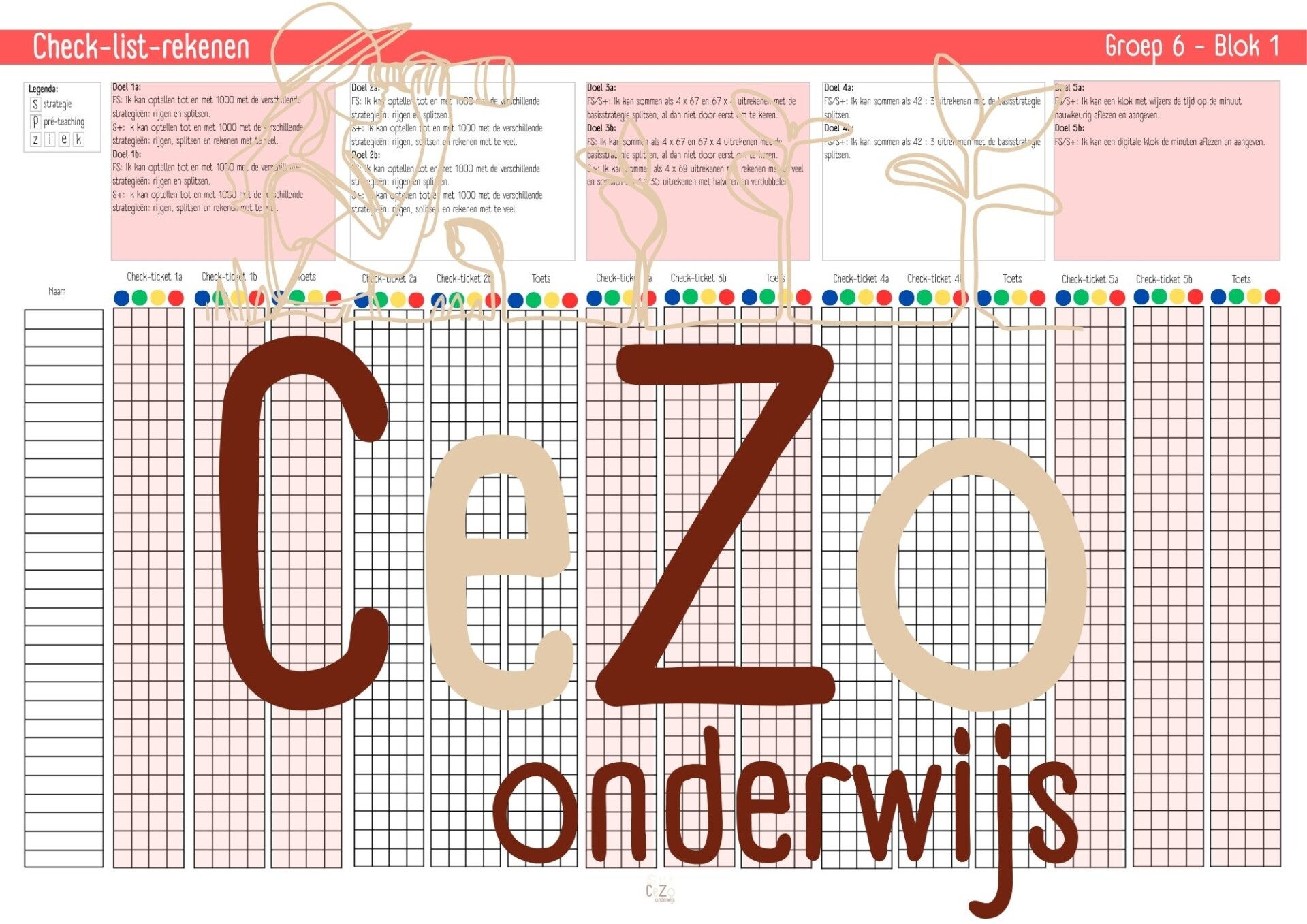 Check-list - Groep 6 - WIG5 - Blok 1 t/m 9 - 5.1