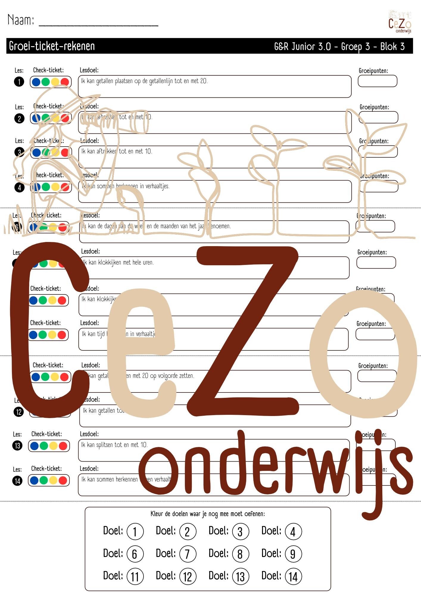 Groei-ticket - Groep 3 - G&R Junior - Blok 2 en 3 - 3.0