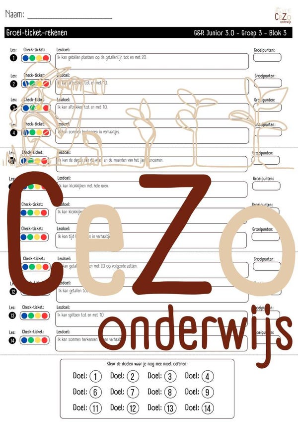 Groei-ticket - Groep 3 - G&R Junior - Blok 2 en 3 - 3.0