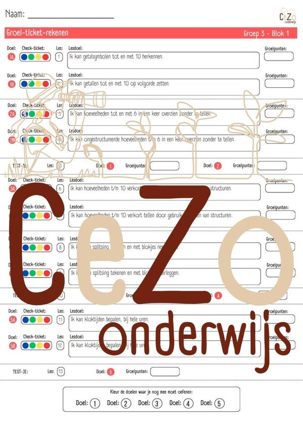 Groei-ticket - Groep 3 - WIG - Blok 1 t/m 9 - 5.1