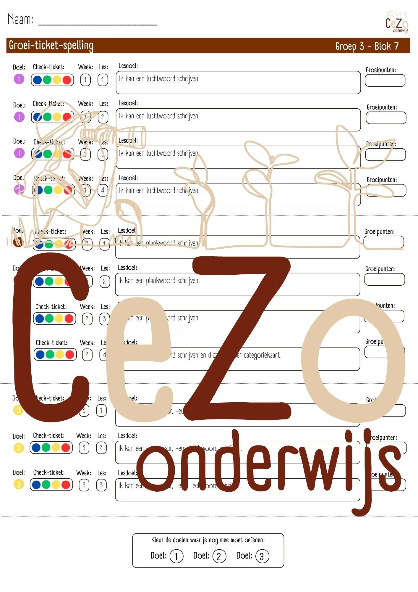 Groei-ticket - Groep 3 - STAAL2 - Blok 5 t/m 8