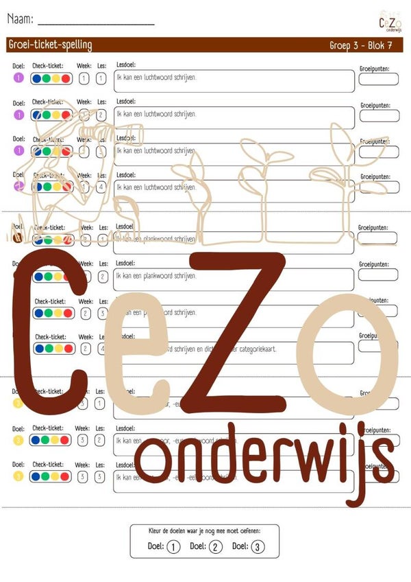 Groei-ticket - Groep 3 - STAAL2 - Blok 5 t/m 8