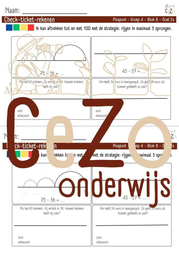 Check-ticket - Groep 4 - Pluspunt - Blok 8 - 4.1