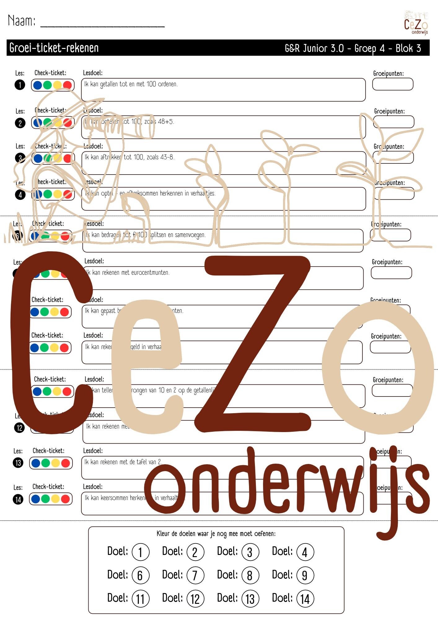 Groei-ticket - Groep 4 - G&R Junior - Blok 2 en 3 - 3.0