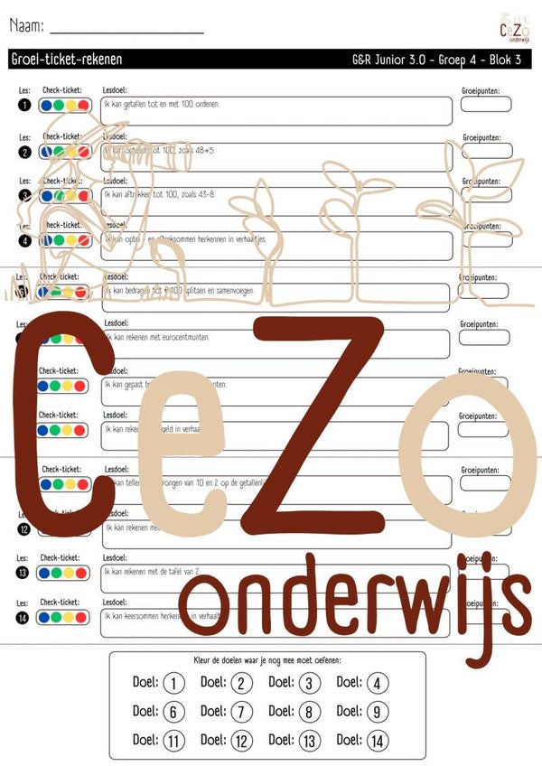 Groei-ticket - Groep 4 - G&R Junior - Blok 2 en 3 - 3.0