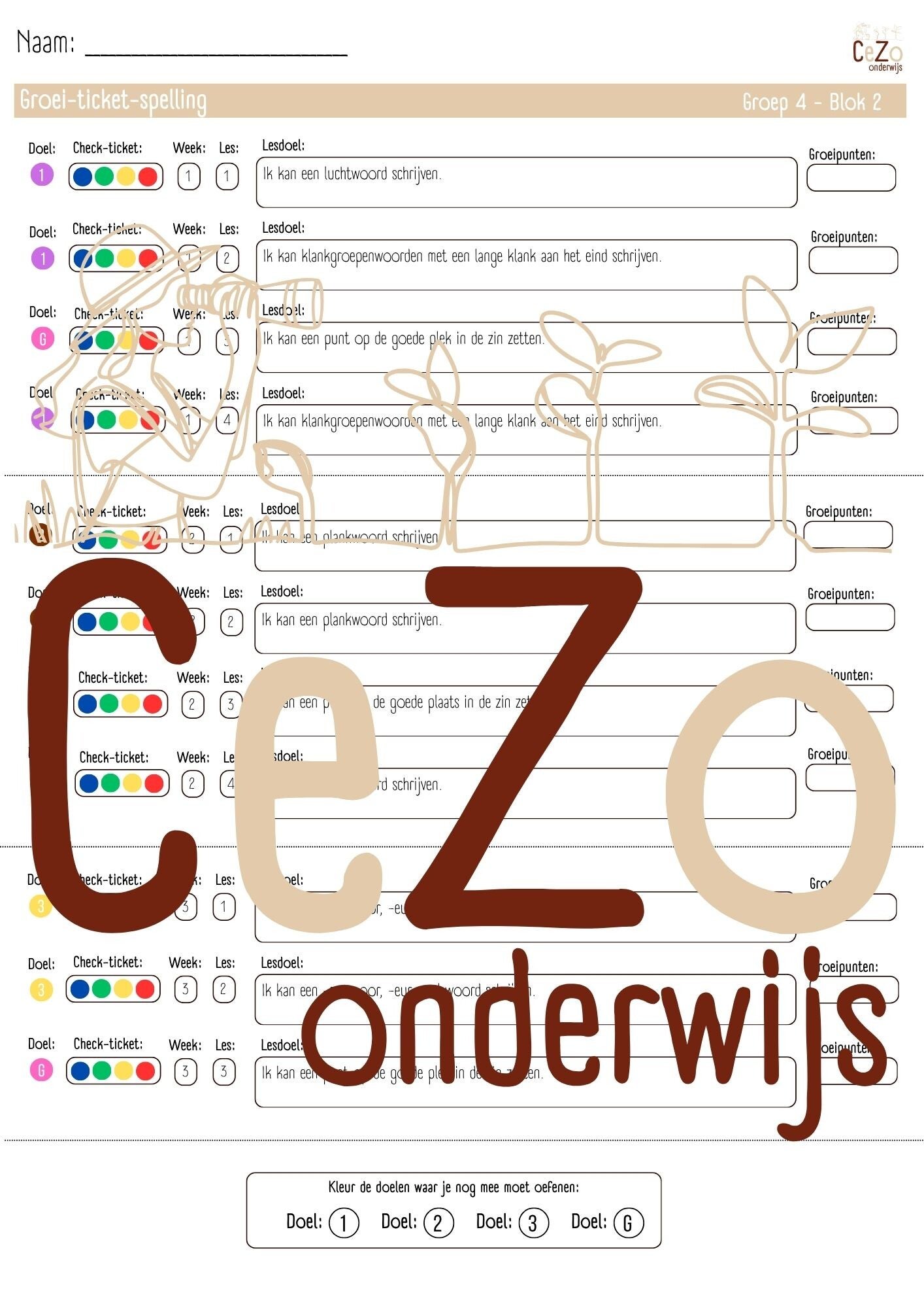 Groei-ticket - Groep 4 - STAAL2 - Blok 1 t/m 8