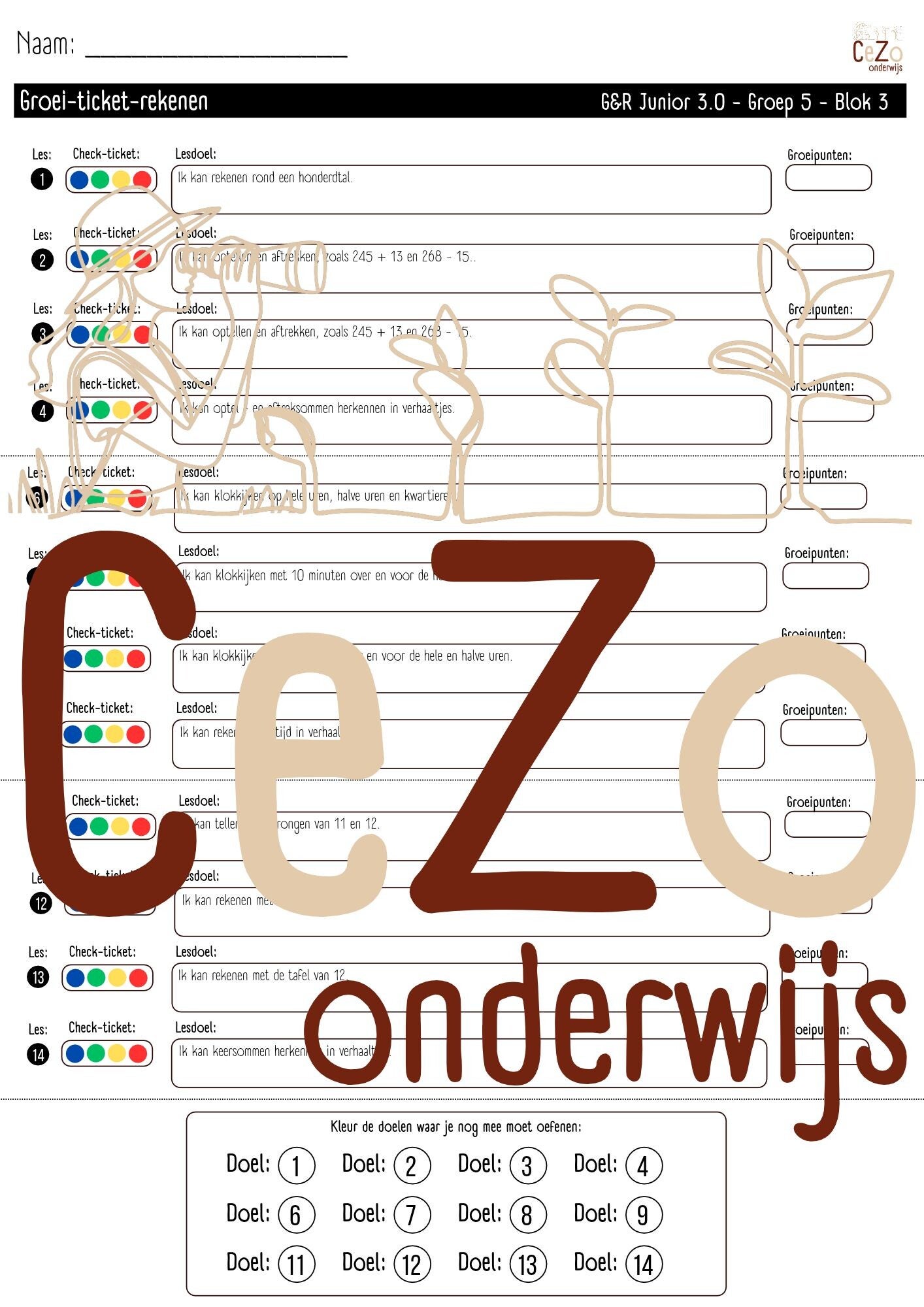 Groei-ticket - Groep 5 - G&R Junior - Blok 2 en 3 - 3.0