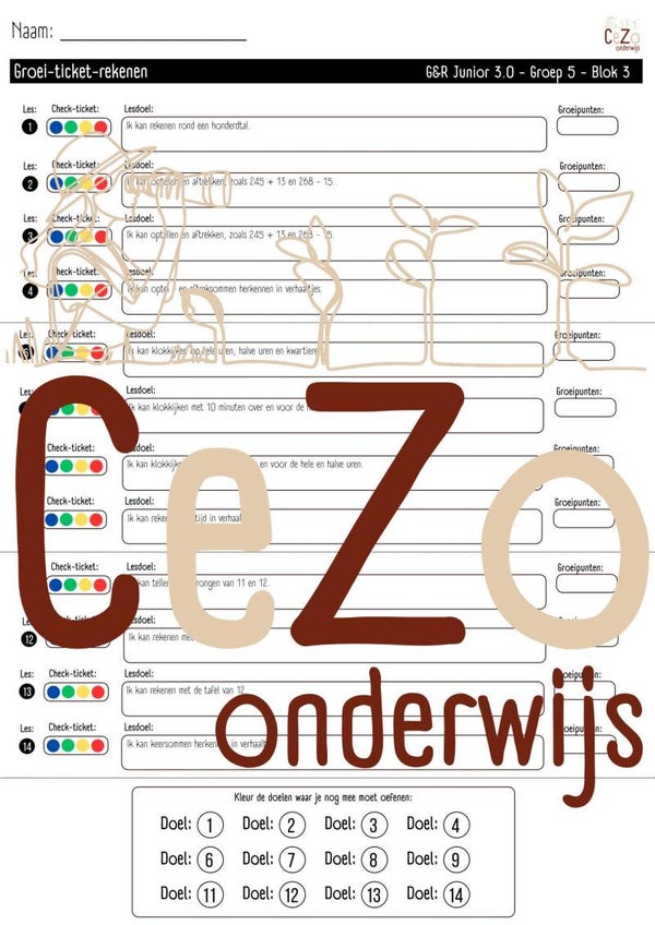 Groei-ticket - Groep 5 - G&R Junior - Blok 2 en 3 - 3.0