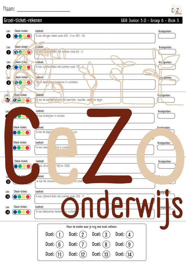 Groei-ticket - Groep 6 - G&R Junior - Blok 2 en 3 - 3.0