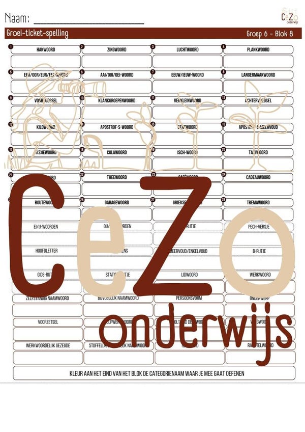 Groei-ticket - Groep 6 - STAAL2 - Blok 1 t/m 8